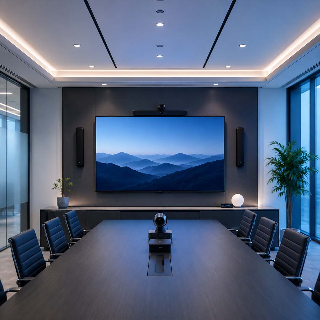 Boardroom audio visual setup